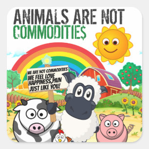 LOS ANIMALES NO SON PEGATINAS DE PRODUCTOS BÁSICOS