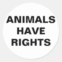 Los animales tienen Pegatina de derechos