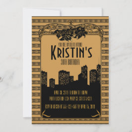 los años 20 de oro, invitaciones del fiesta del