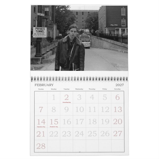 Los años 70 en blanco y negro - calendario 2019 (Feb 2027)