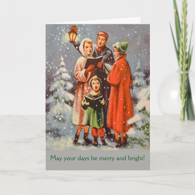 Los antiguos caroleros de Navidad en la Nieve, (Anverso)