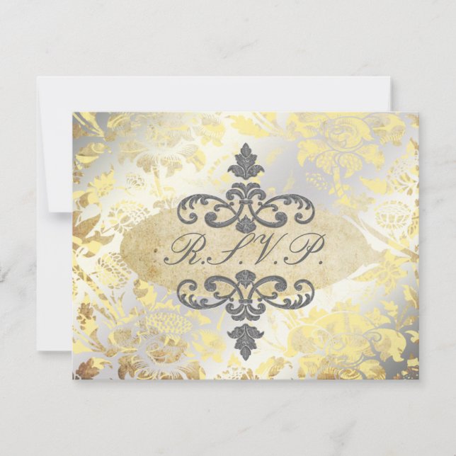 Los antiguos RSVP Rosas requieren invitaciones de  (Anverso)