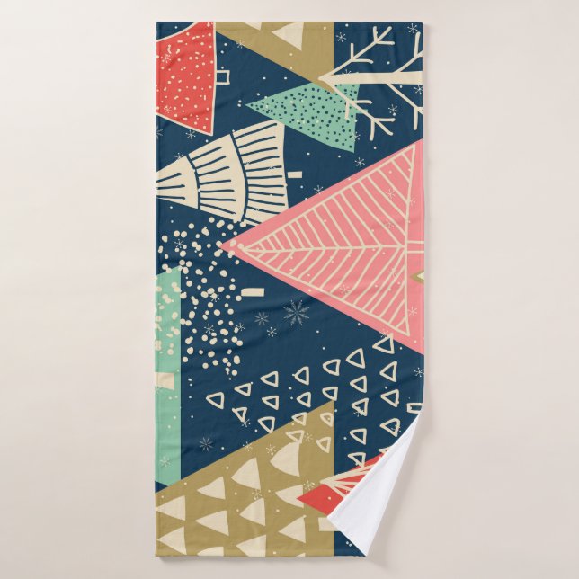 Los Árboles de Navidad Festivan El Ilustracion Sin (Toalla de baño)