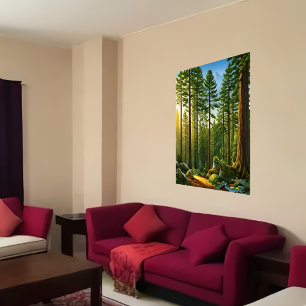 Los árboles del bosque   Poster de arte de IA