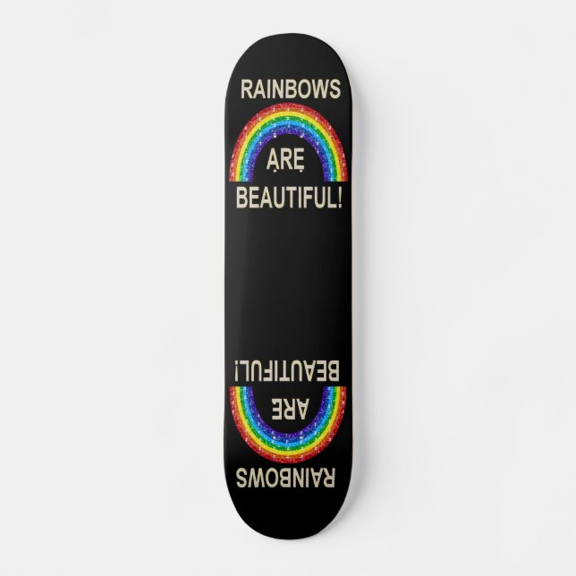 Los arcoíris de patineta son hermosos brillos (Anverso)