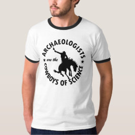 Los arqueólogos son vaqueros de la camiseta de la