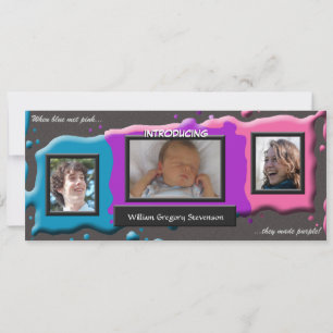 Los artistas rosa y azul hacen anuncio de nacer mo