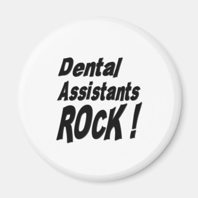 ¡Los Asistentes Dentales Rock! Imán (Frente)