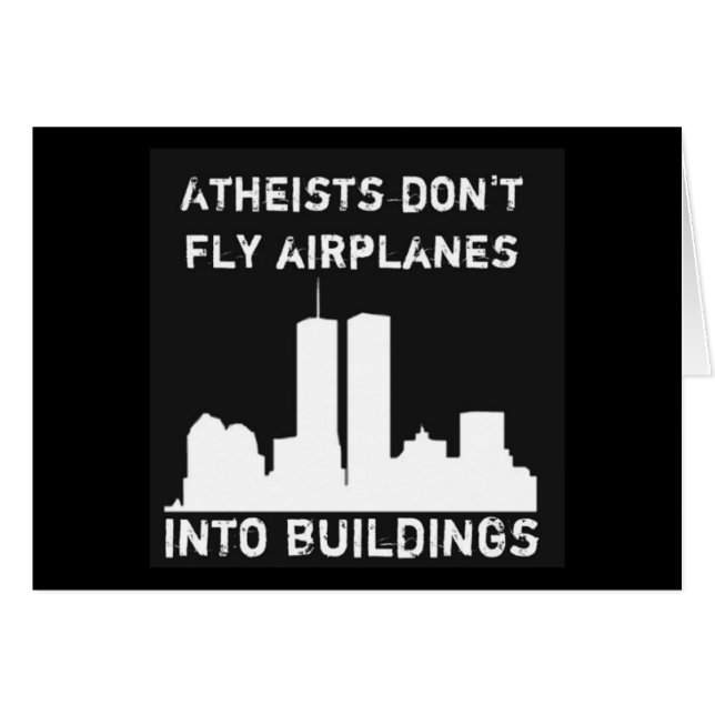 Los ateos no vuelan los aeroplanos en edificios (Anverso (Horizontal))