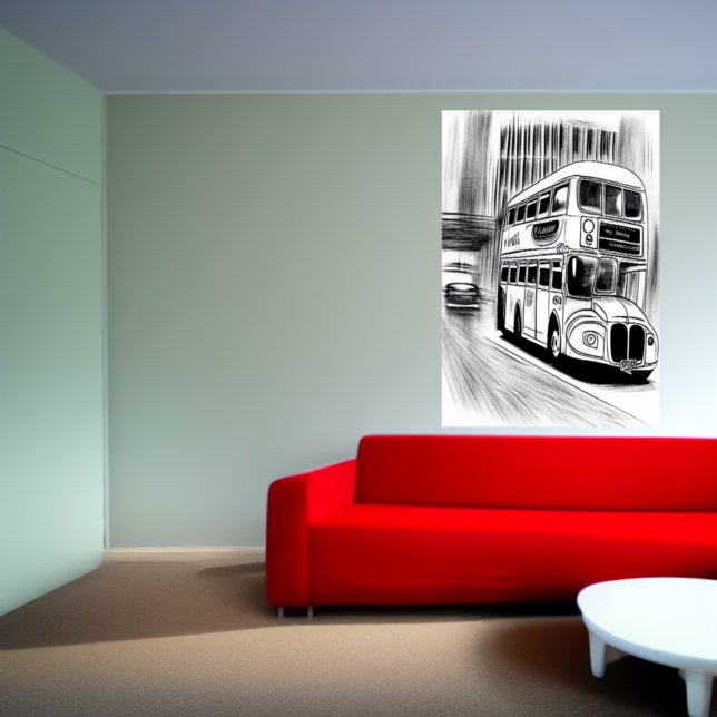 Los autobuses de la ciudad | Poster de arte de IA (Subido por el creador)