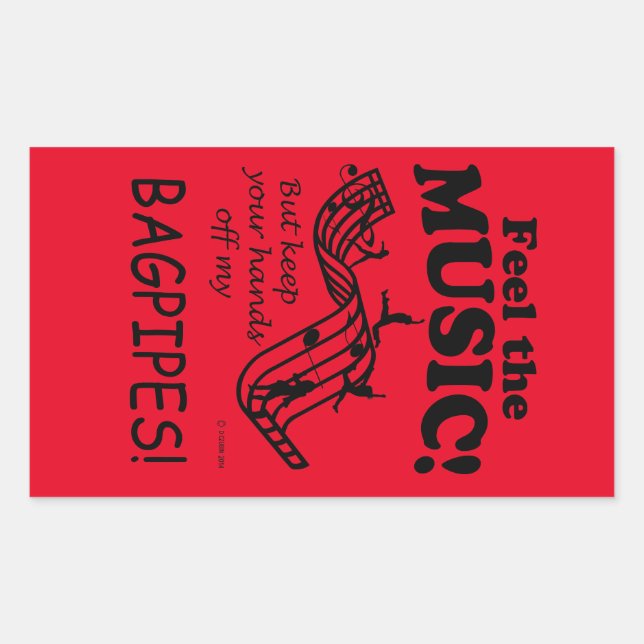 Los Bagpipes Sienten El Pegatina Rectangular De La (Anverso)