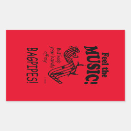 Los Bagpipes Sienten El Pegatina Rectangular De La