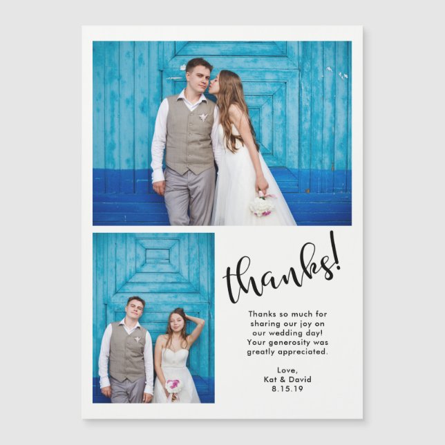 Los | banales modernos boda de dos fotos le (Anverso)