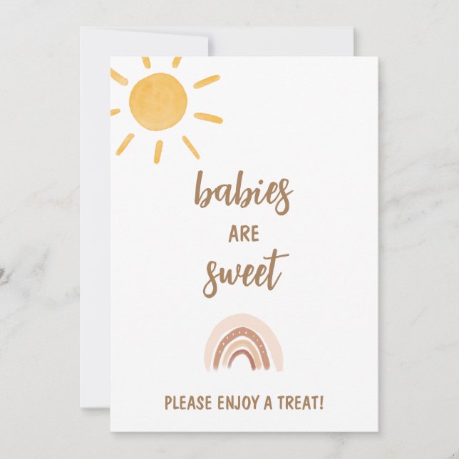 Los bebés de Baby Shower Sunshine son tarjetas dul (Anverso)