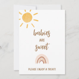 Los bebés de Baby Shower Sunshine son tarjetas dul