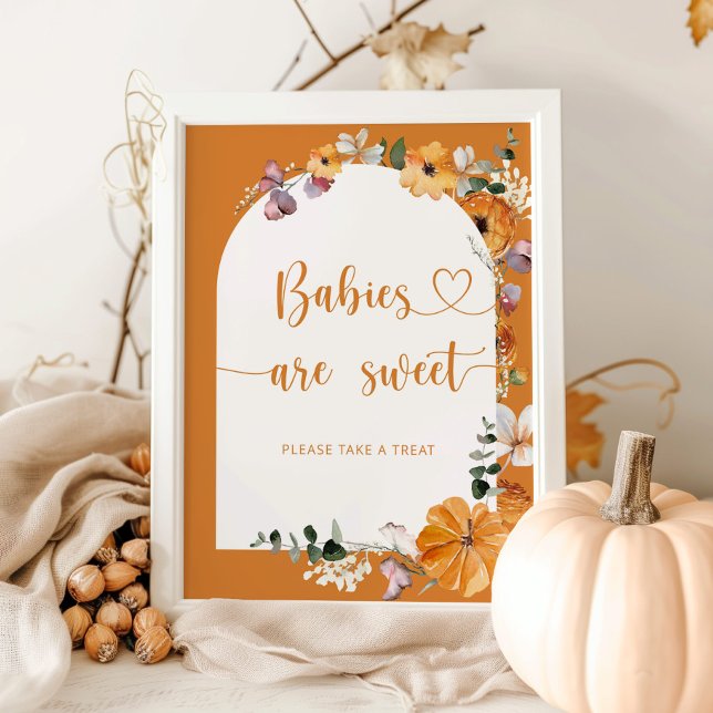 Los bebés de calabaza en arco de otoño son posters (Subido por el creador)
