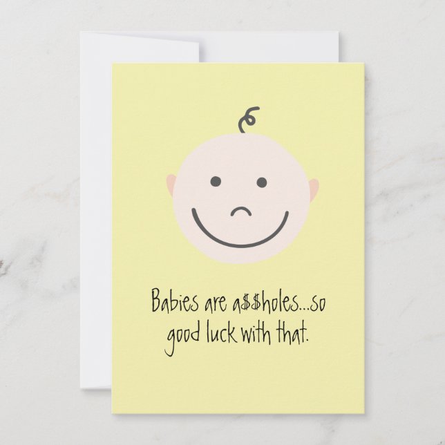 Los bebés divertidos son una tarjeta de felicitaci (Anverso)