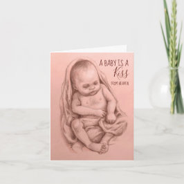 Los bebés son un beso de la tarjeta de felicitació