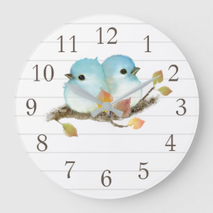 Los Bluebirds se dirigen el reloj de pared de la