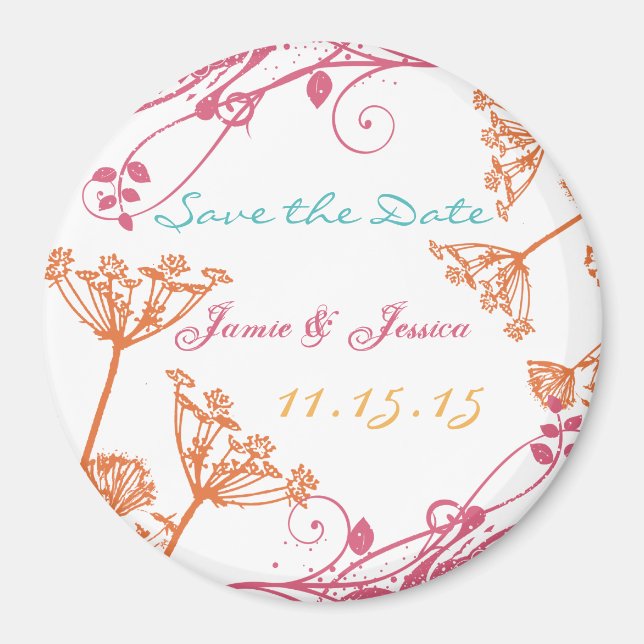 Los Bodas de HoneySuckle usan el imán que se muest (Frente)