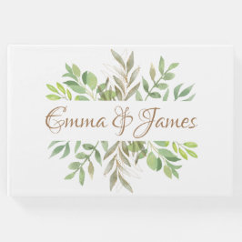 Los bodas de la moderna Greenery escriben libros c