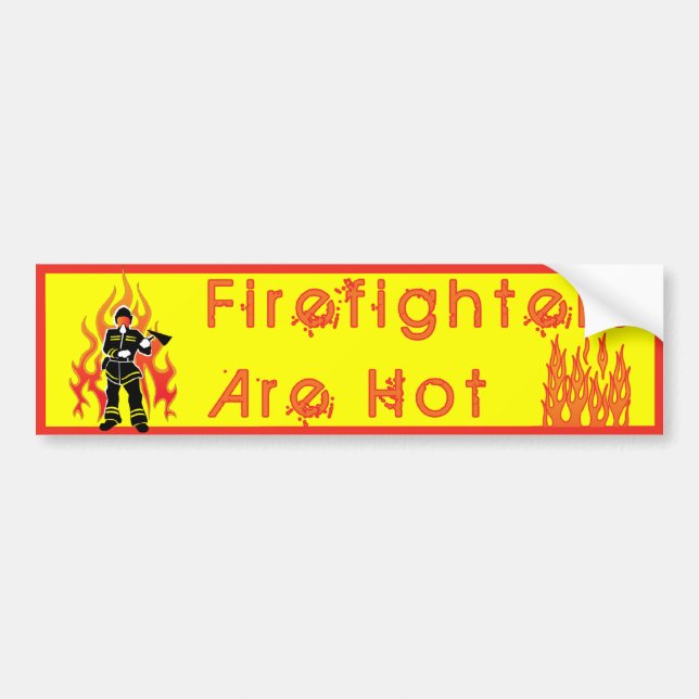Los bomberos son pegatinas de parachoques caliente (Frente)