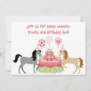 Los Bonitos Ponies Horse Birthday Invitación