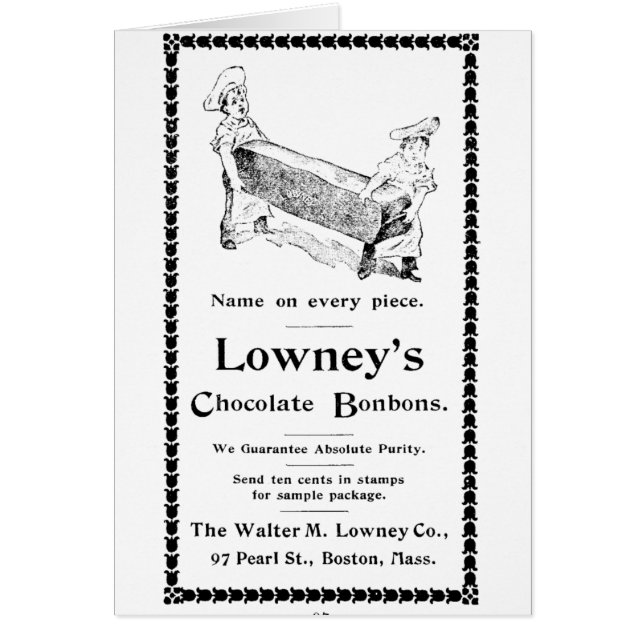 Los bonos de chocolate de Lowney (Frente)