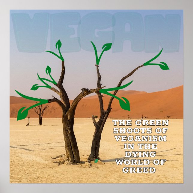 Los brotes verdes del arte en la pared del veganis (Frente)