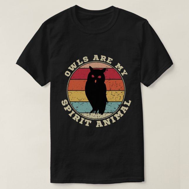 Los búhos son mi camiseta animal de espíritu (Diseño del anverso)
