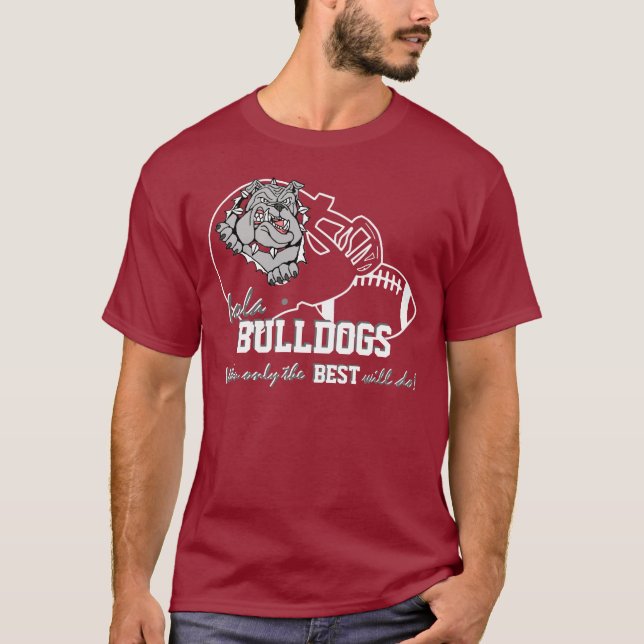 Los bulldoges de Iola marcan la camiseta 74 (Anverso)