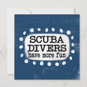 Los buzos de Scuba tienen más tarjeta de saludo di