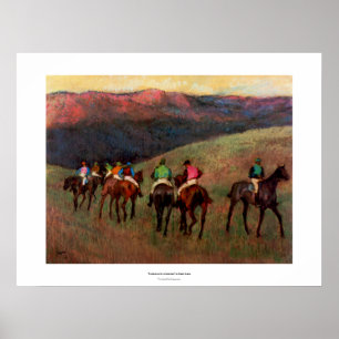 Los caballos de carreras en un arte del caballo de