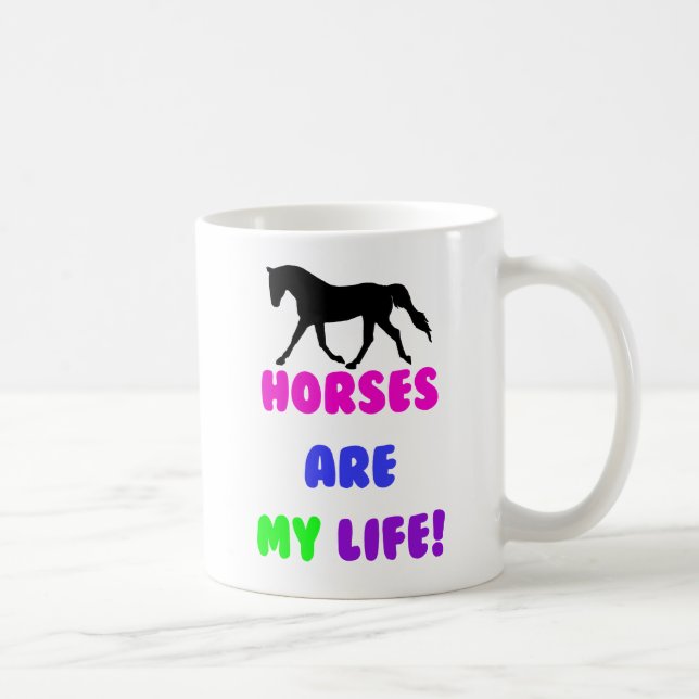 Los caballos lindos son mis tazas de la vida (Derecha)