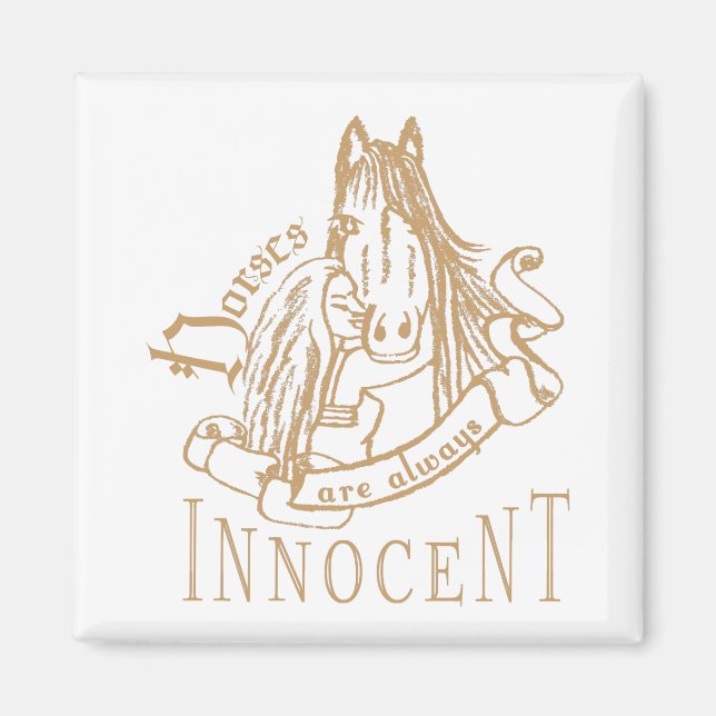 Los caballos son inocentes - imán (Frente)