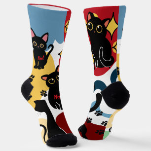 Los calcetines de gato negro más lindos - Regalo d