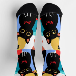 Los calcetines de gato negro más lindos - Regalo d