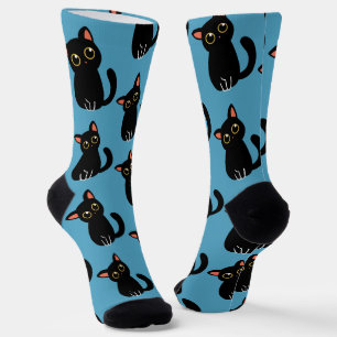 Los calcetines de gato negro más lindos regalo par