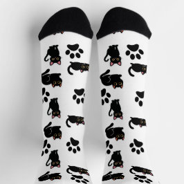 Los calcetines de gato negro más lindos regalo par