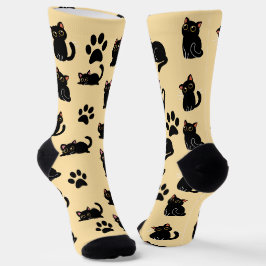 Los calcetines de gato negro más lindos regalo par