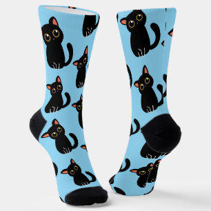 Los calcetines de gato negro más lindos regalo par