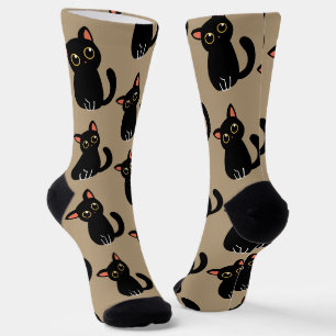 Los calcetines de gato negro más lindos regalo par