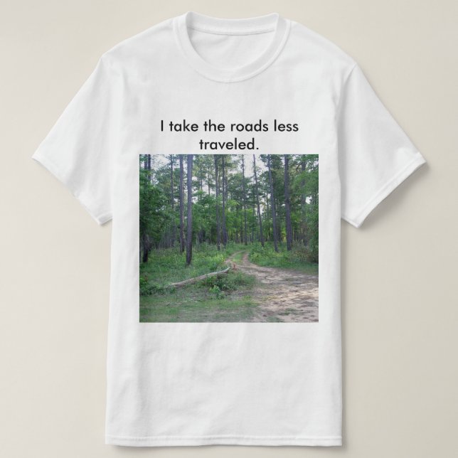 Los caminos viajaron menos la camiseta de los (Diseño del anverso)