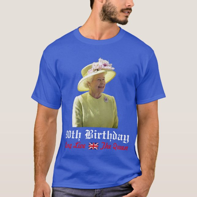 Los Camisetas de cumpleaños 90 de la Reina (Anverso)
