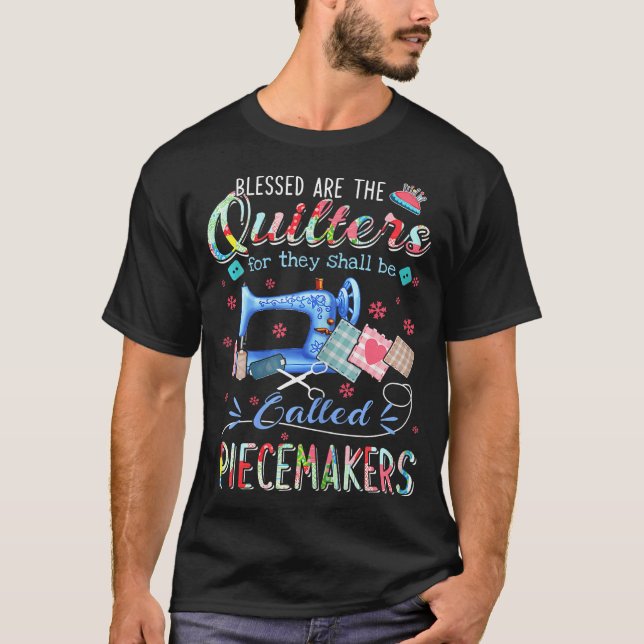 Los Camisetas De Quilting Bendecidos Son Los Quilt (Anverso)