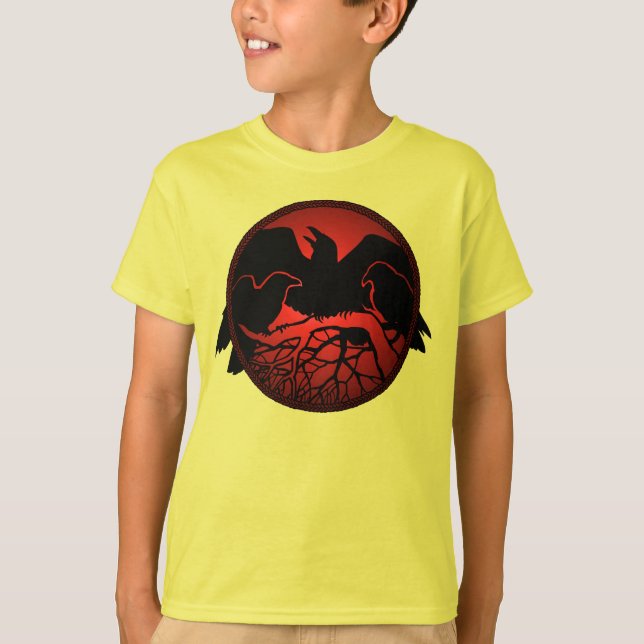 Los Camisetas del niño Raven Raven Crow (Anverso)