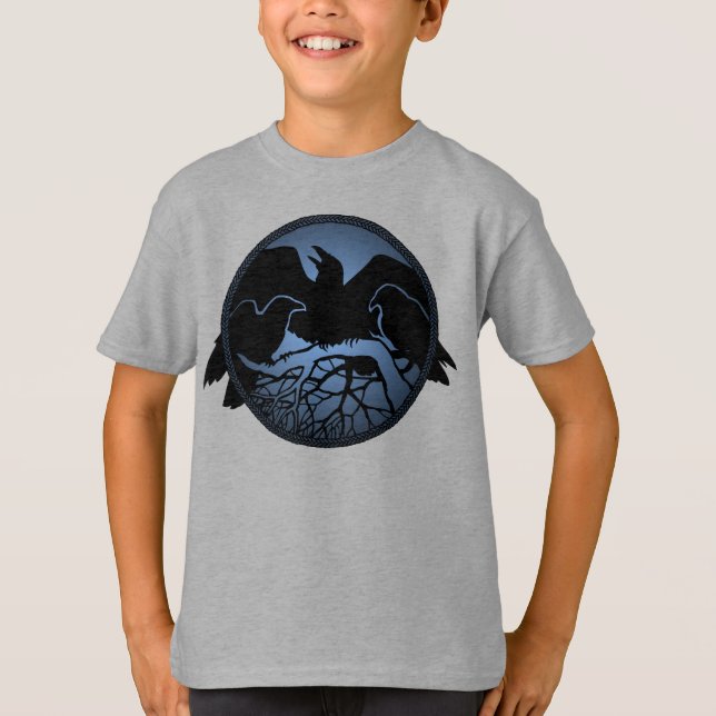 Los Camisetas del niño Raven Raven Crow (Anverso)