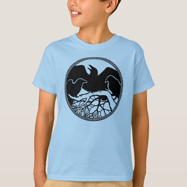 Los Camisetas del niño Raven Raven Crow (Anverso)