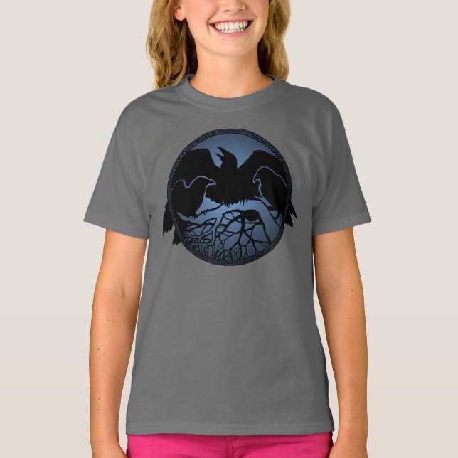 Los Camisetas del niño Raven Raven Crow (Anverso)
