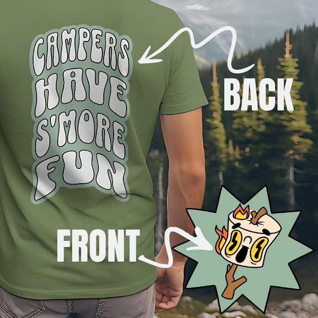 Los Campeones Tienen Una Camisa De Camping Retro M (Campers Have S'more Fun Groovy Retro Camping Shirt)